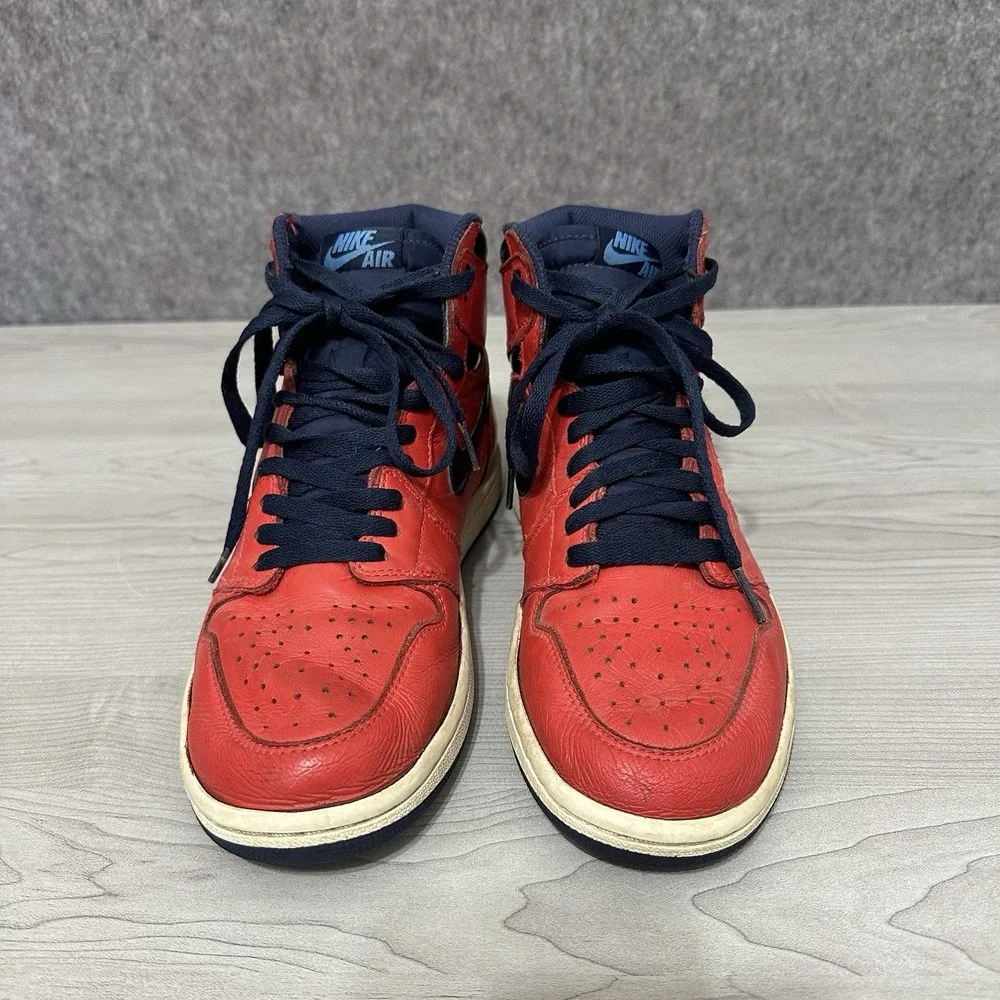 Nike Air Jordan 1 Retro High‎ OG David Letterman 555088-606 Men's Sz 8 Red